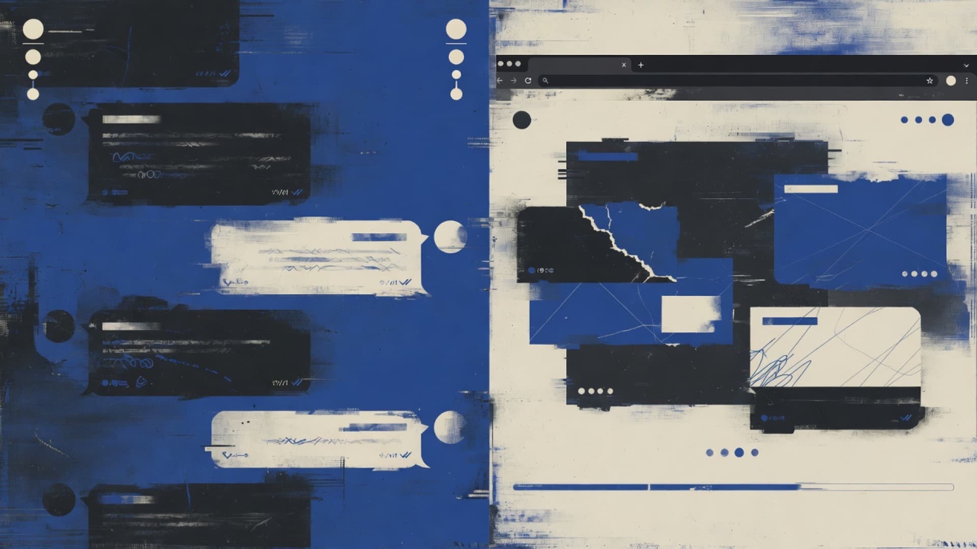 Vibe coding with AI site builders: chat left, preview right